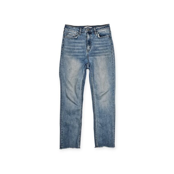 🛍️ Vervet High-Rise Distressed Straight Cropped Jeans - Women's 28 - Picture 1 of 14